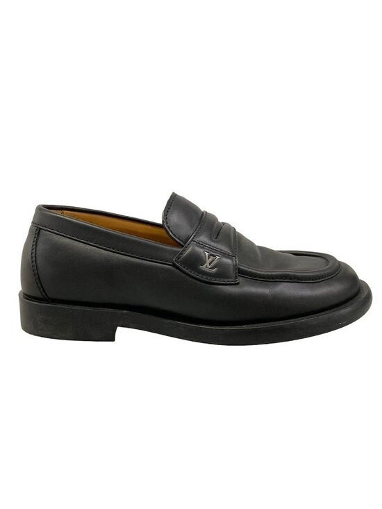 Louis Vuitton Loafers Dandy Moccasins Black Leather 7.5 main image 7